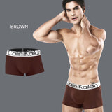 Ouzey FAN SWEET Fashion Letter Printing Men's Boxer Underwear Breathable Boxershorts 3D Pouch Shorts Male Panties Tanga