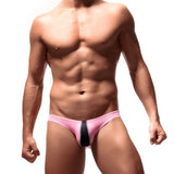 Ouzey Men's Briefs Soft Breathable Silk  Underwear Men's Hot Hips Up Transparent Jockstrap Colorful Undies Cueca E-053