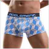 Ouzey 2024 Personality trend boxers, modal print boxers, men's underwear, breathable and comfortable mid-waist pants