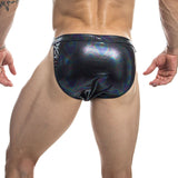 Ouzey  Briefs For Men Nightwear Club Underpants Bodybuilder Leather U Convex Low Waist Swimwear Homme CMA200