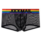 Ouzey Boxer Men  Underwear Cotton Rainbow Mesh Thermal Underpants Shorts Pijama Cuecas Masculinas Calzoncillos Hombre Slip