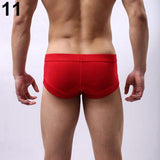 Ouzey Fashion Men's  Underwear Simple Solid Color Boxer Briefs Shorts Bulge Pouch Comfy Soft Underpants Trunks Трусы Мужские 2024