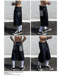 Ouzey American West Coast Denim Shorts Men's Summer 2024 New Fashion Brand Loose Washed Cut Casual Pants