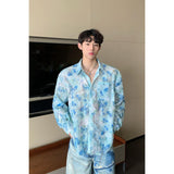 Ouzey 90s Streetwear Niche Design Sense Floral Shirt Men's 2024 Summer New Fashionable Casual Loose Long-sleeved Sun-protective Jacket