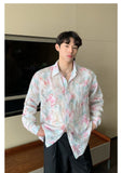 Ouzey 90s Streetwear Niche Design Sense Floral Shirt Men's 2024 Summer New Fashionable Casual Loose Long-sleeved Sun-protective Jacket