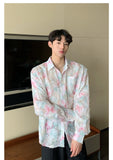 Ouzey 90s Streetwear Niche Design Sense Floral Shirt Men's 2024 Summer New Fashionable Casual Loose Long-sleeved Sun-protective Jacket