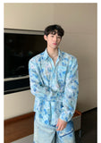 Ouzey 90s Streetwear Niche Design Sense Floral Shirt Men's 2024 Summer New Fashionable Casual Loose Long-sleeved Sun-protective Jacket