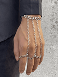 Ouzey Men's Chain Detail Mittens Ring