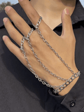 Ouzey Men's Chain Detail Mittens Ring