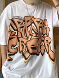 Ouzey Men's Graffiti Letter Graphic Tee