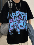 Ouzey Men's Graffiti Letter Graphic Tee