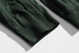 Ouzey 10183 DARK GREEN TWIST KNITTED SWEATER