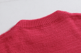 Ouzey 6347 MOHAIR KNITTED ROUND NECK SWEATER